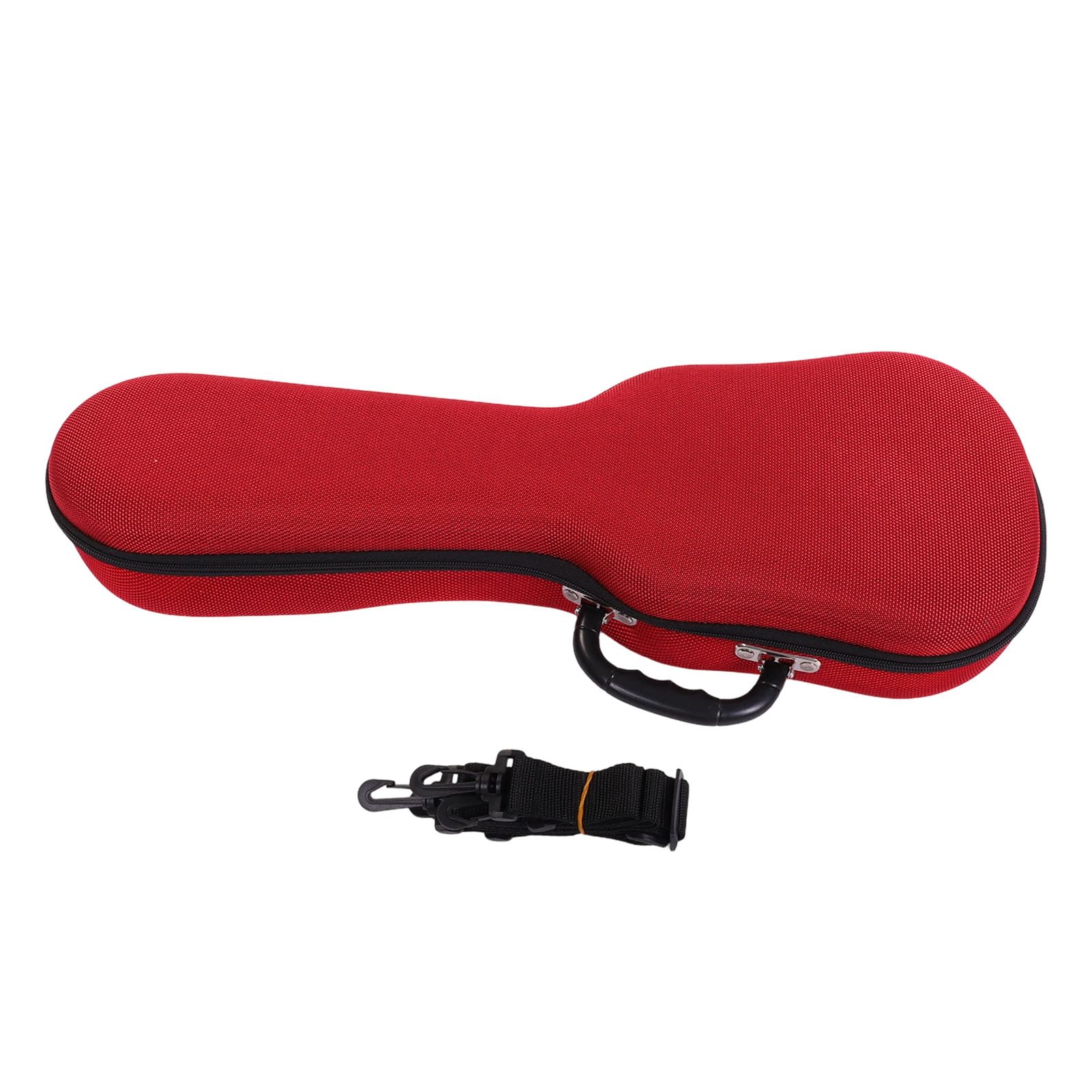 Generic Ochronna Torba na gitarę akustyczną 21" z Pluszowym Wnętrzem dla Entuzjastów Ukulele (czerwony)