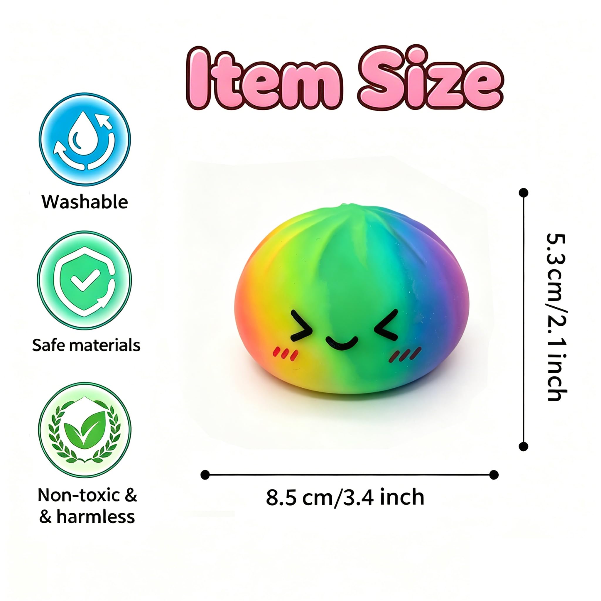 Colorful Dumpling Squishies New Mystery Glitter Squishies Dumpling with Box Stress Relief Balls Sensory Toys Desk Squeeze Toys Gift — view 9