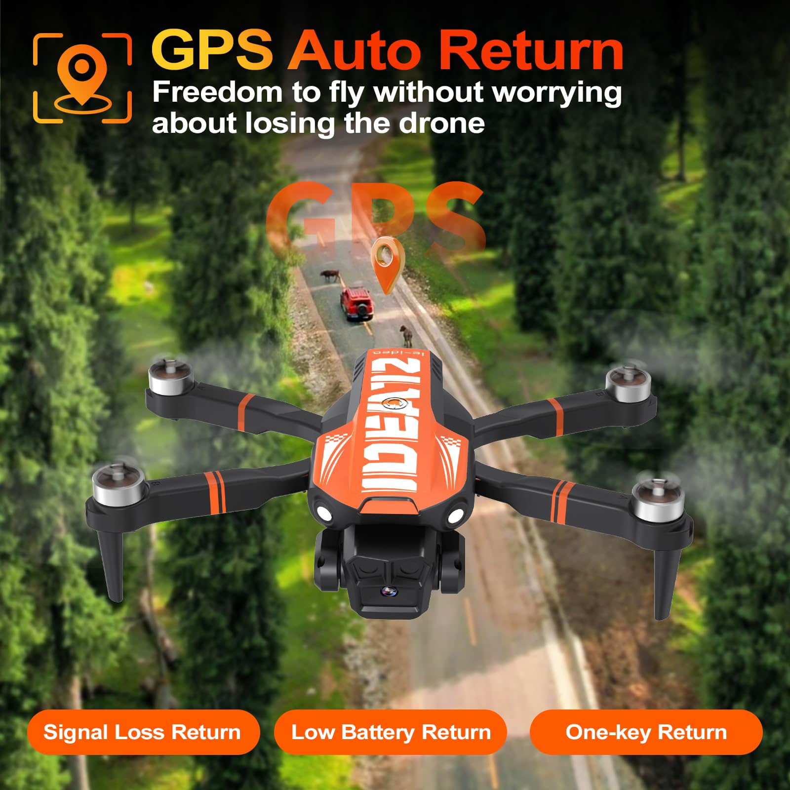LE-IDEA GPS Drohne mit 4K Kamera für Erwachsene, Professionelle Drohnen mit 5G Übertragung, intelligenter GPS-Rückflugfunktion, 3 Geschwindigkeitsmodi, RC Quadcopter Bürstenloser Motor für Anfänger