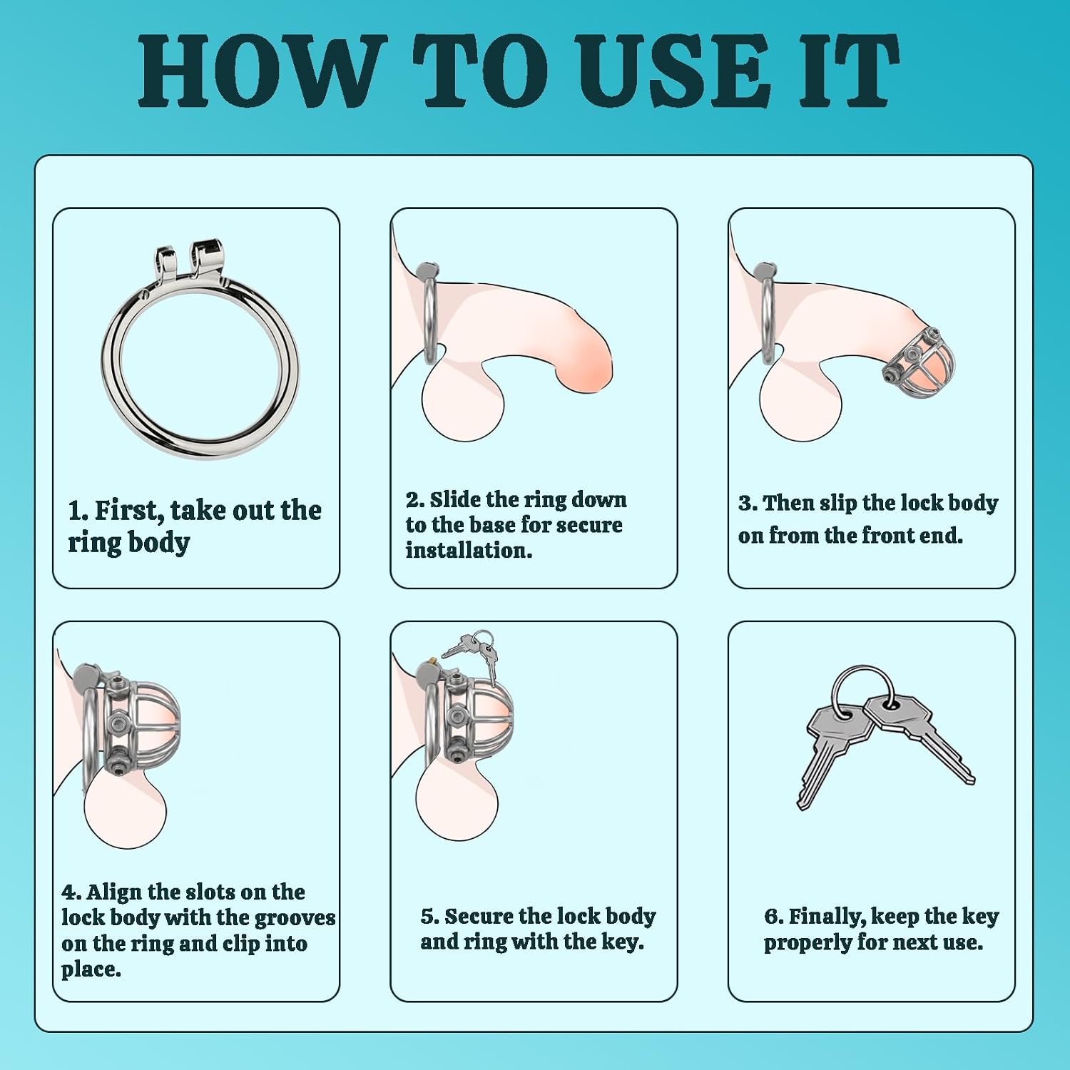 Penis Cage for Sex Metal Chastity Cage with Spikes Sexual Chastity Devices for Male Chastity Devices with Invisible Lock 40mm
