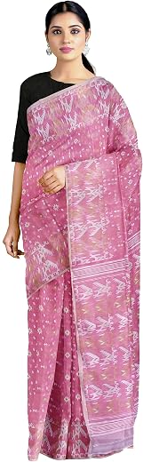 Mayabi Women's Soft Dhakai Jamdani Saree from Fulia without Blouse Piece (Light Weight)