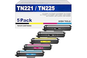 TN221BK Brother Compatible Toner Cartridges 5-Pack