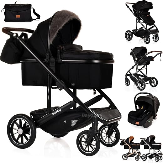 2025 Style Lightweight 3‑in‑1 Pram