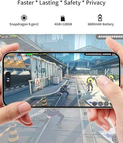 Miniatura 5 de Echoamo A15 Pro Max Unlocked Cell Phone, 4GB +128GB Android 13 Mobile Phone, 6.82" FHD50+108MP Camera, 6800mAh Battery, Dual Sim 5G4G Smartphone-Grey