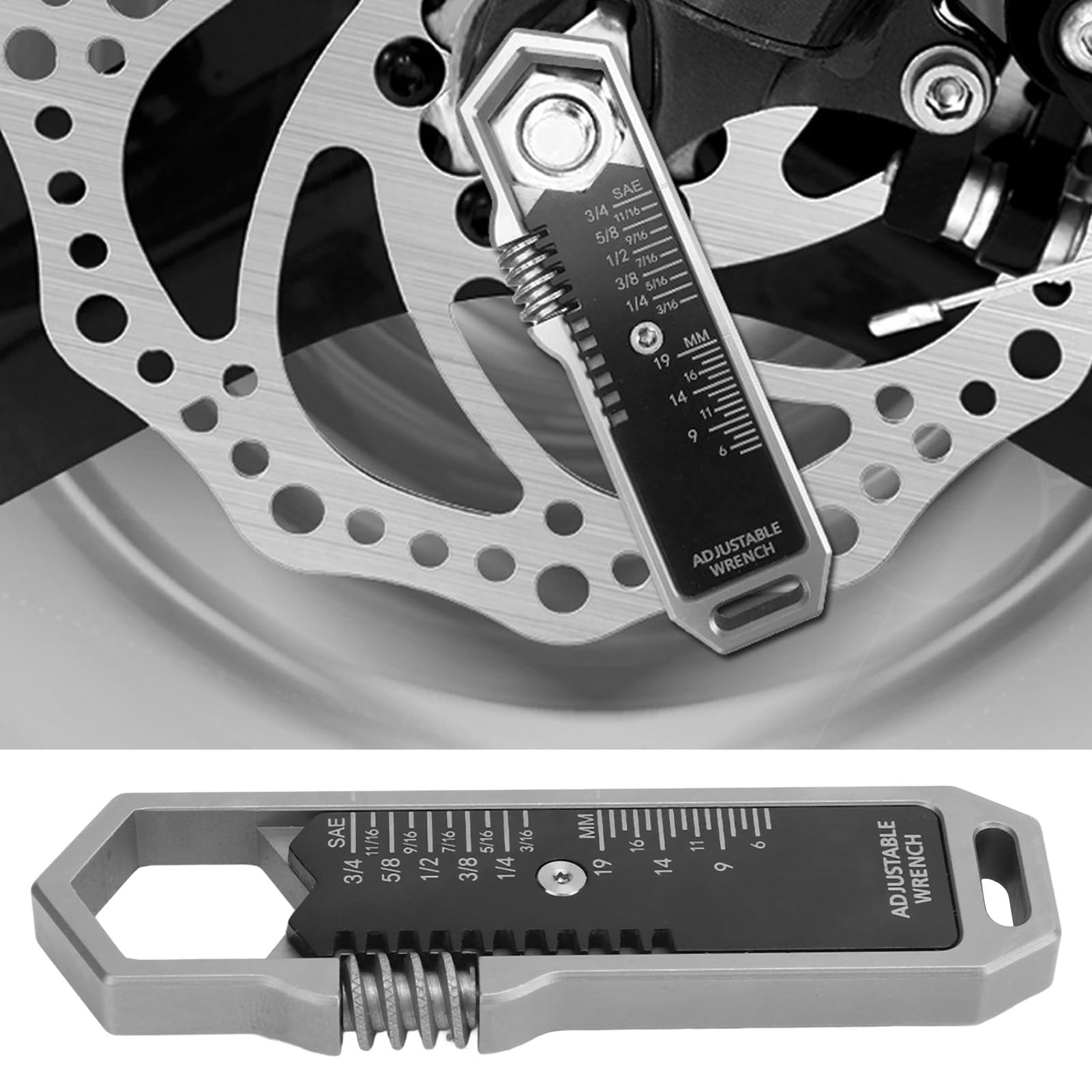 YWBL-WH EDC Treer Réglable Small Multitool Wrench Nail Epuller Keychain Tool for Woodworking Garage