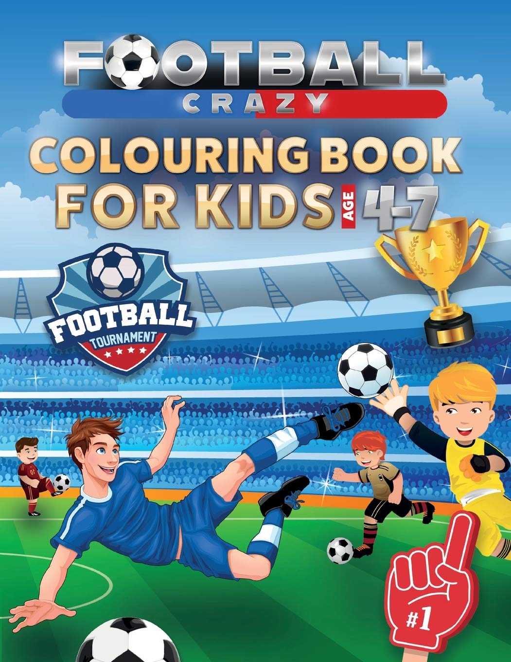Football Crazy Colouring Book For Kids Age 4-7 De Creative