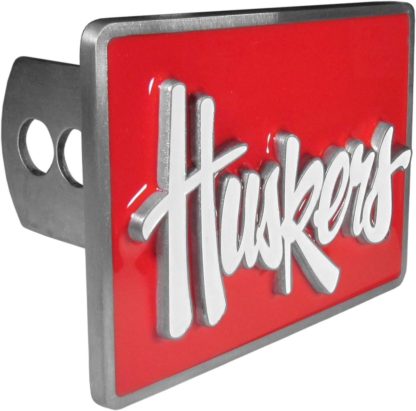 NCAA Nebraska Cornhuskers Trailer Hitch Cover, Class II & III