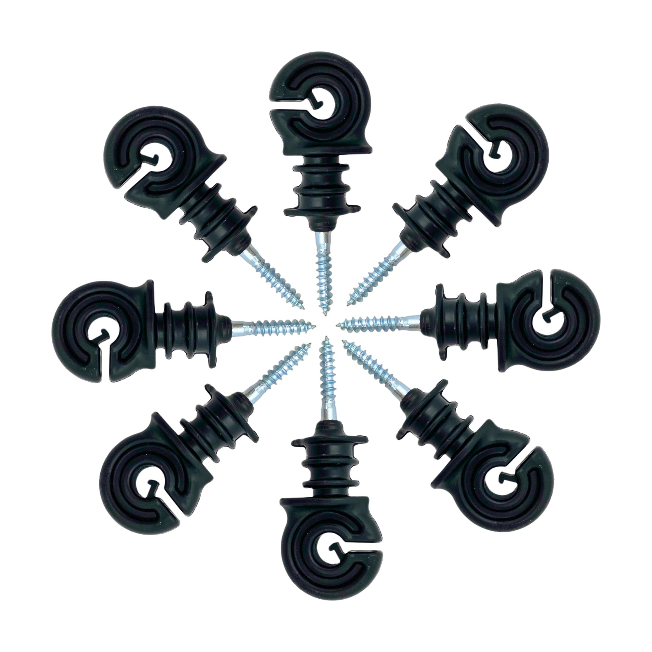100x Weidezaun Isolatoren mit Holzgewinde 6 mm – Elektrozaun Isolator für Draht, Litze & Seil, Pastuch Zubehör - Image 2