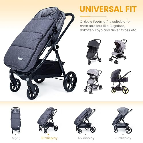 Miniatura 6 de Orzbow Saco para cochecito de bebé, regalo de Navidad, resistente a la intemperie, anti-patadas, saco de dormir universal para niños pequeños,