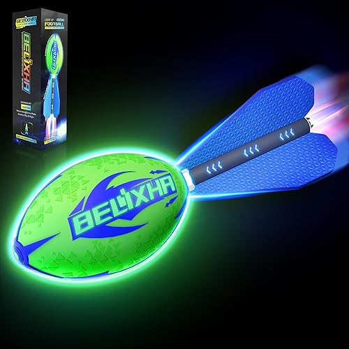 Balón de fútbol recargable que brilla en la oscuridad para niños de 8 a 12 años, bola de espuma LED activada por movimiento con apagado automático,