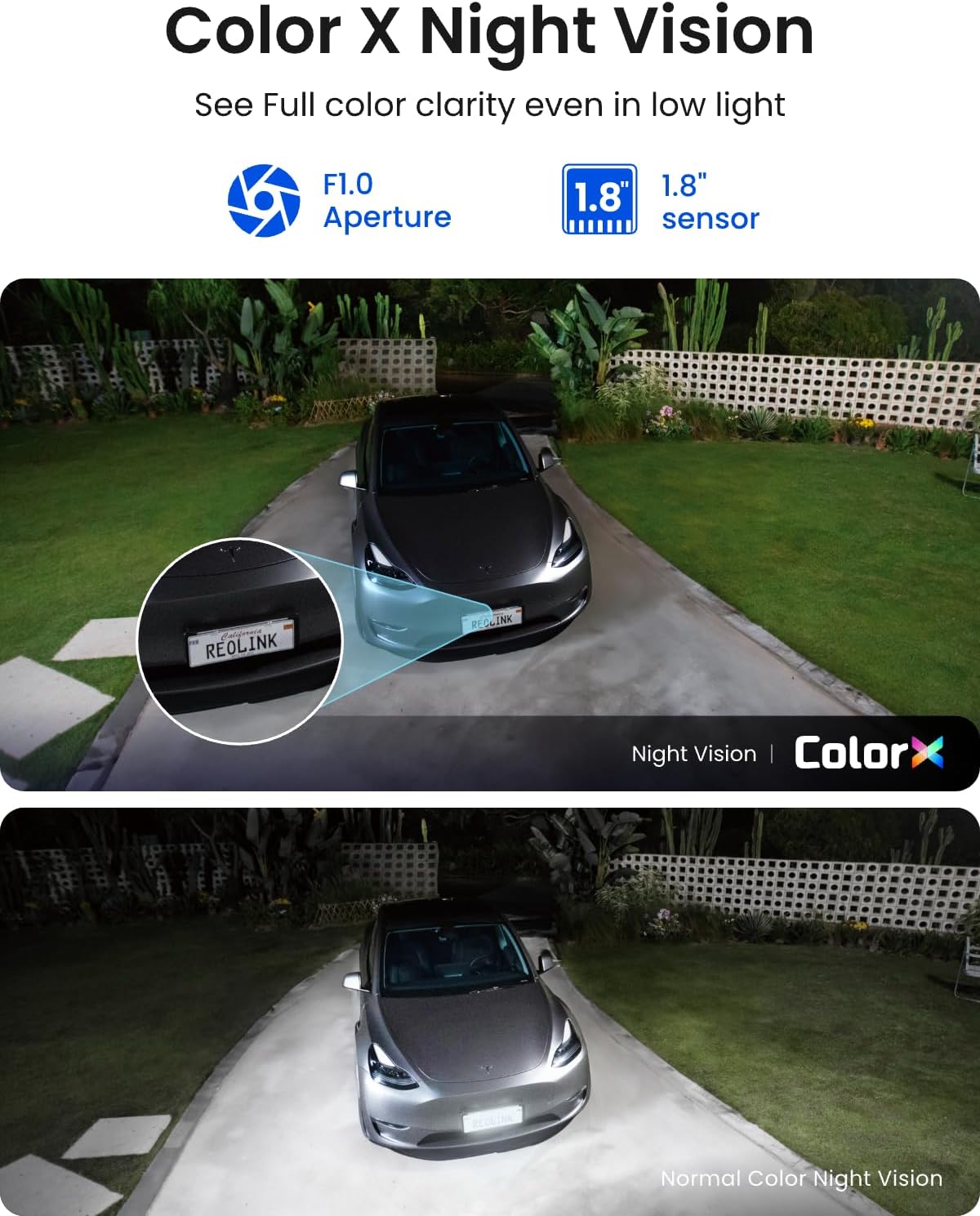 REOLINK Argus 4 Pro Black, 4K Dual-Lens 180° Solar Security Cameras Wireless Outdoor, 8MP ColorX Night Vision for Home Surveillance, 5G/2.4GHz WiFi, AI Detection, No Subscription, Home Hub Compatible