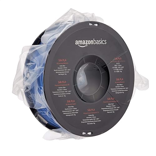 Miniatura 6 de Tienda Basics SILK PLA - Filamento para impresora 3D, 1.75 mm, carrete de 1 kg (2.2 lbs), azul
