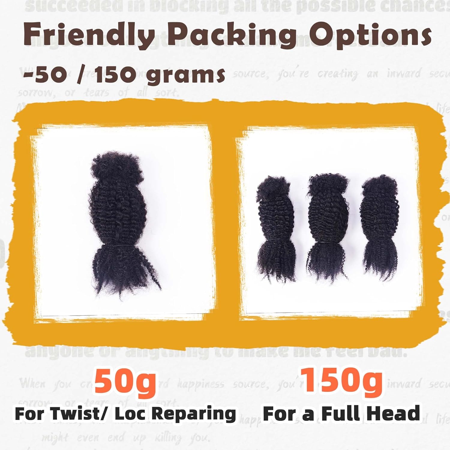 Spring Twist Bulk Human Hair for Crochet, Spring Twists, Passion Twists, Butterfly Locs and Mini Twists, 100% Afro Kinkys Bulk Human Hair, Can be Dyed and Bleached 1b,50g