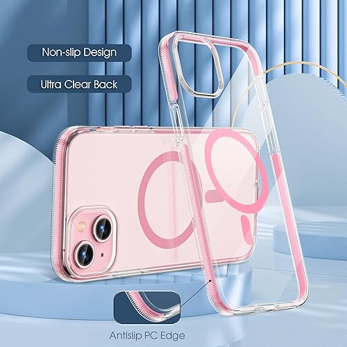Miniatura 3 de MATEPROX Fundas magnéticas transparentes para iPhone 15, compatibles con MagSafe, transparente, a prueba de golpes, delgada, a prueba de golpes,