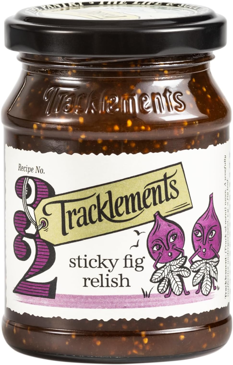 Sticky Fig Relish, An Ideal Condiment for Soft Cheeses and a Cheese Board or Partnered with Mince Pies and Veggie Tarts, Vegetarian and Vegan Friendly, Gluten Free, 210g Jar