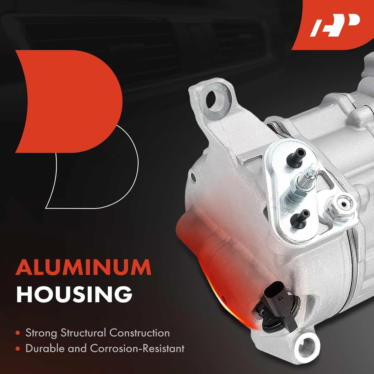 A-Premium Air Conditioner AC Compressor with Clutch Compatible with Chevrolet Silverado 2500 HD 2015-2019, Silverado 3500 HD, Suburban, Suburban 3500 HD & GMC Sierra 2500 HD, Sierra 3500 HD, 6.0L