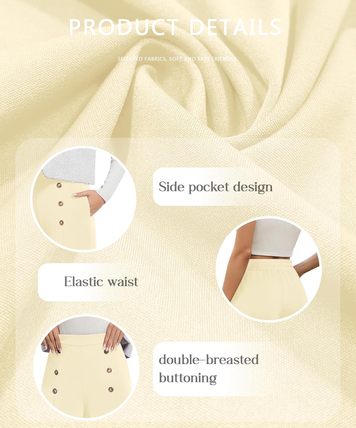 KUOTAI Womens Baggy Wide Leg Pants High Waisted Lounge Casual Loose Palazzo Trousers with Pockets - Image 5