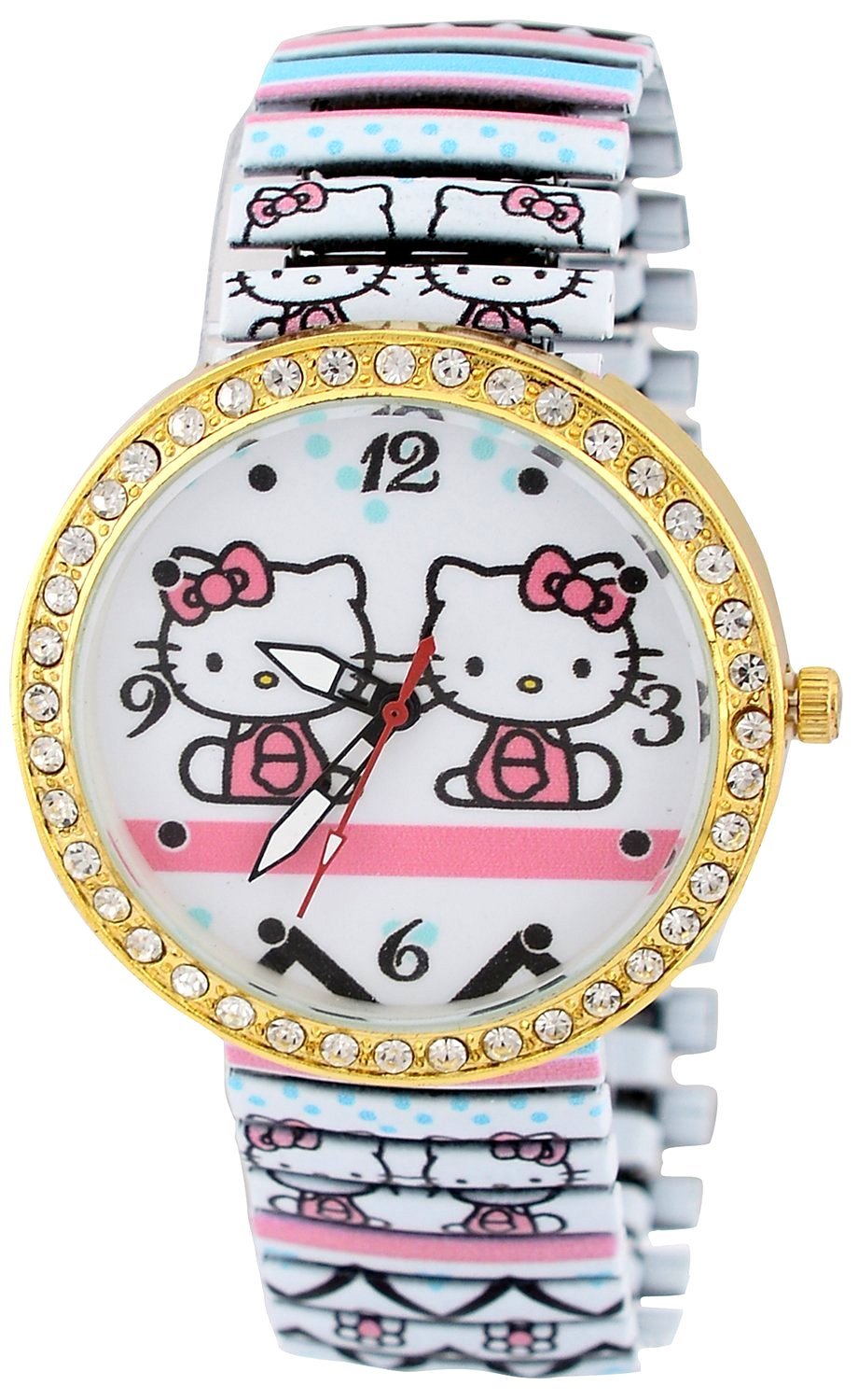 Pappi-Haunt Unique Designer Stone Studded Analogue White Dial Stretchable Bracelet Band Womens Watch - Watch Teddy Bear (B01BX9TX6S) Amazon Price History, Amazon Price Tracker