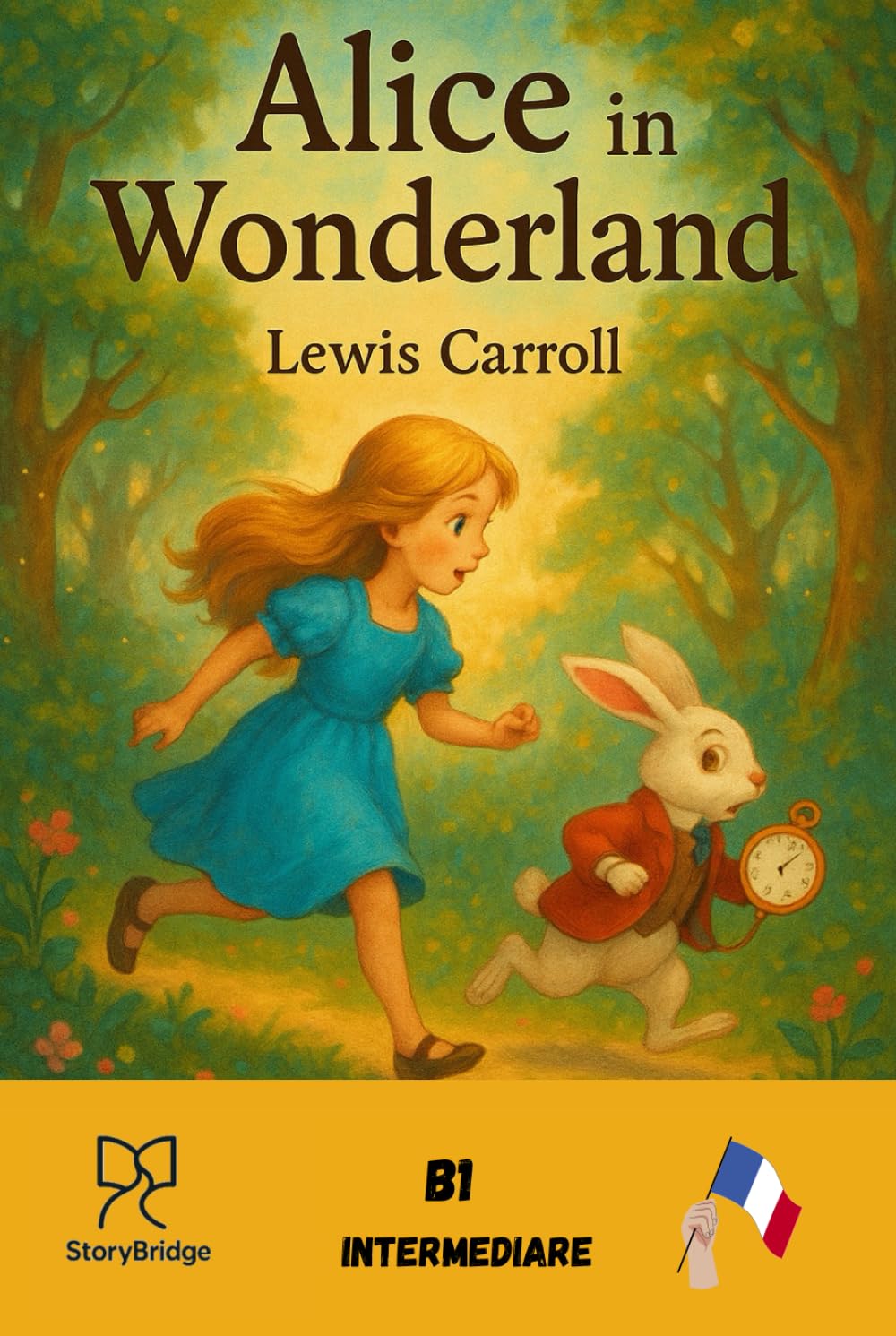 Alice in Wonderland: Easy English (B1) avec notes en français