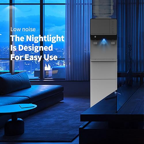 Miniatura 5 de IKT Dispensador de enfriador de agua 3 en 1 con máquina de hielo para botella de 5 galones, 27 libras en 24 horas, luz nocturna de 3 temperaturas,