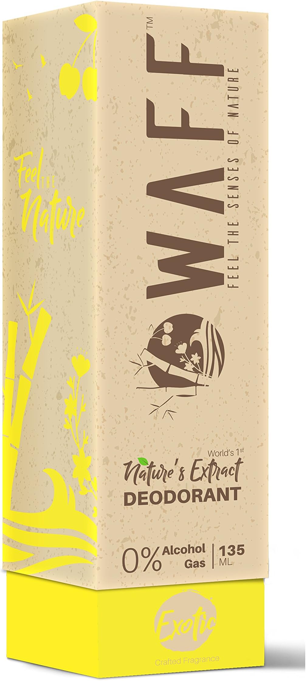 WAFF World’s First Nature’s Extract Fresh Deodorant I Alcohol Free Long Lasting Freshness Pocket Friendly Size Natural Deodorant for Men And Women - Fresh Exotic Fragrance