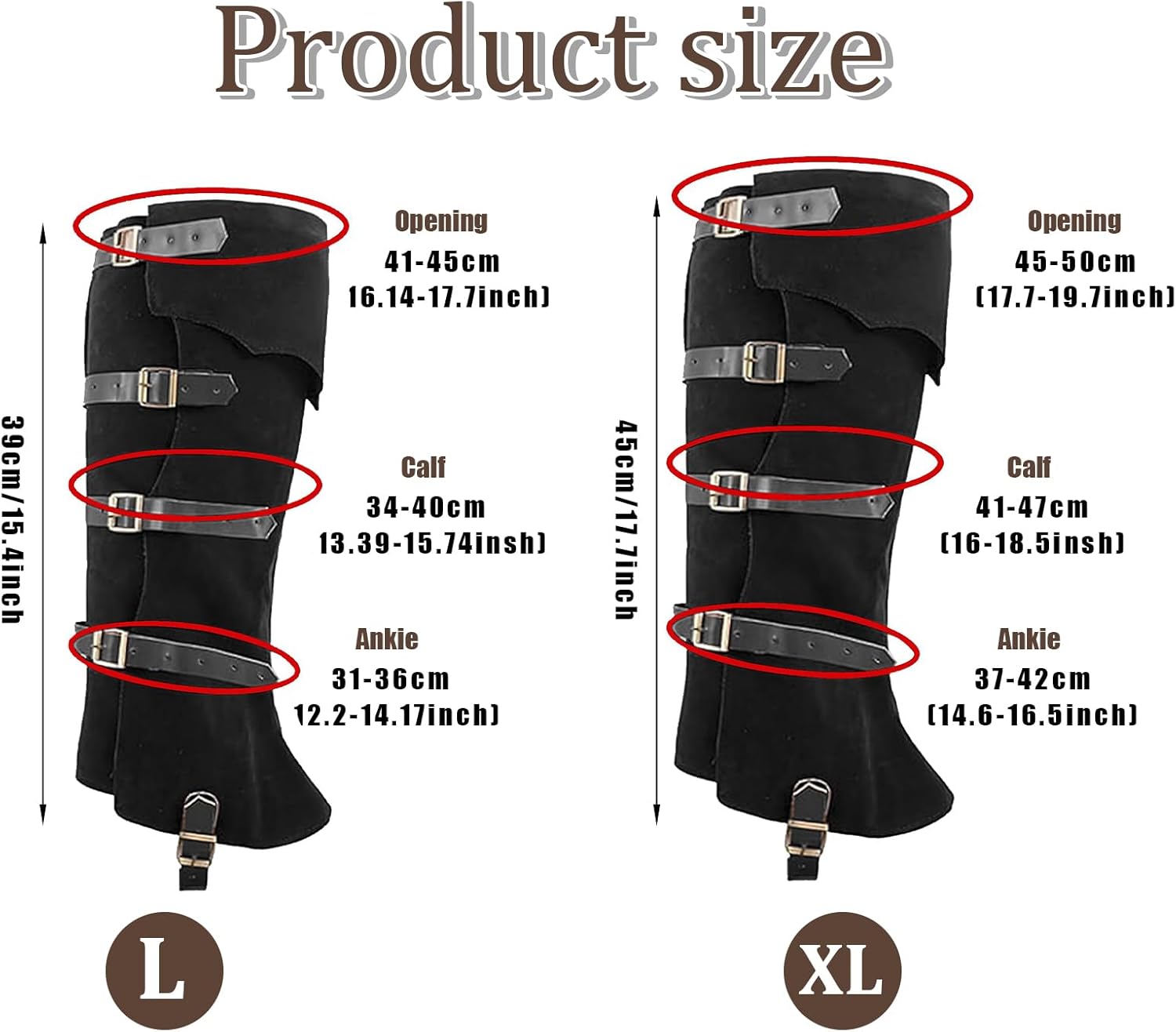 Men's Medieval Boot Covers,Renaissance Pirate Costume Boots Cover,Faux Leather Steampunk Shoes Cover,Viking Warrior Knight Armor Leg Gaiters Cosplay Accessory - Image 3