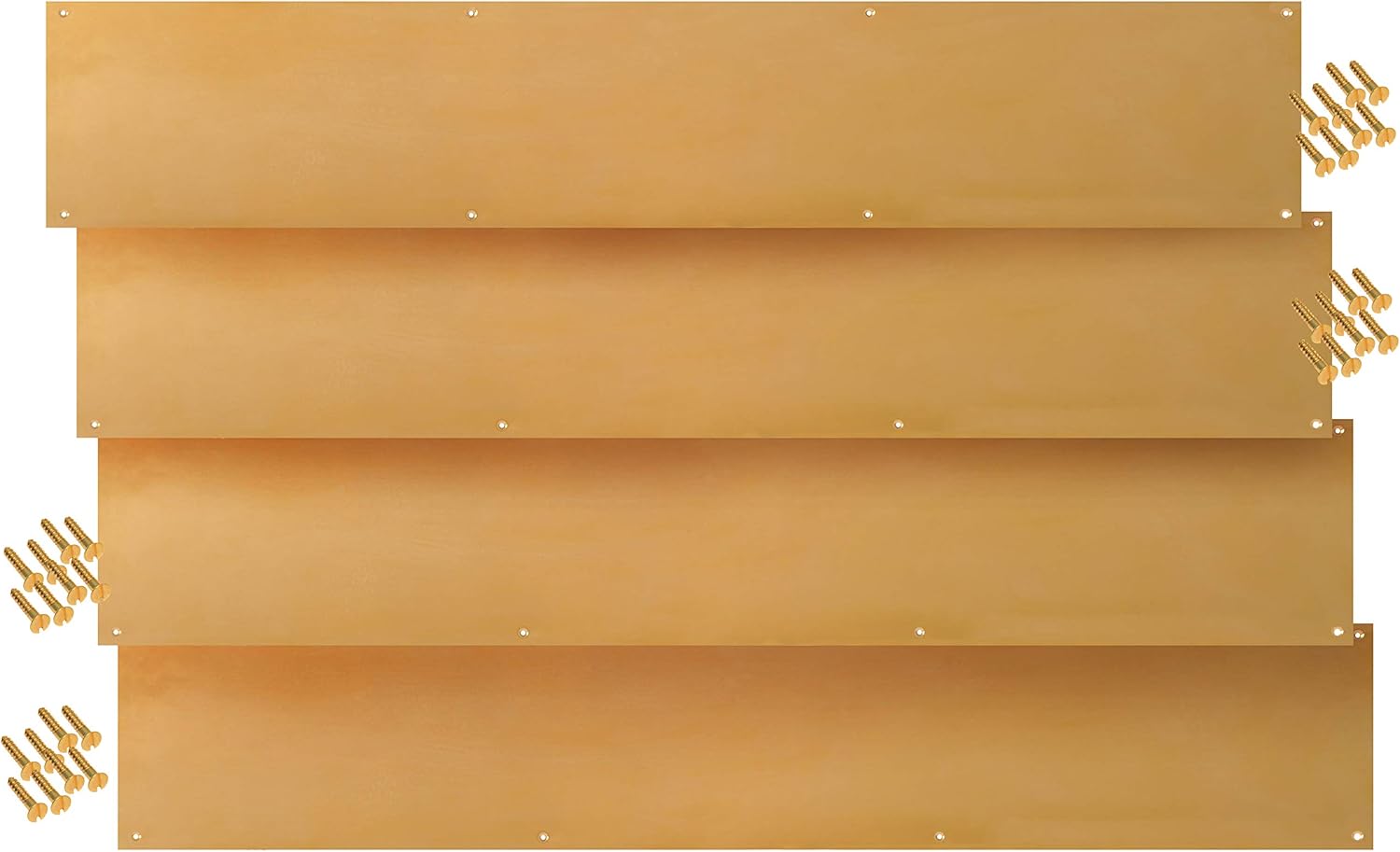 Brass Kick Plates British Made (Pack of Four with Genuine Brass Screws) Amazon.co.uk DIY & Tools