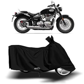 DROHAR - Triumph Bonneville Speedmaster New BS6 Water Resistant - UV Protection & Dust Proof Full Bike - Scooty Two Wheeler Body Cover for Triumph Bonneville Speedmaster (Jet Black)