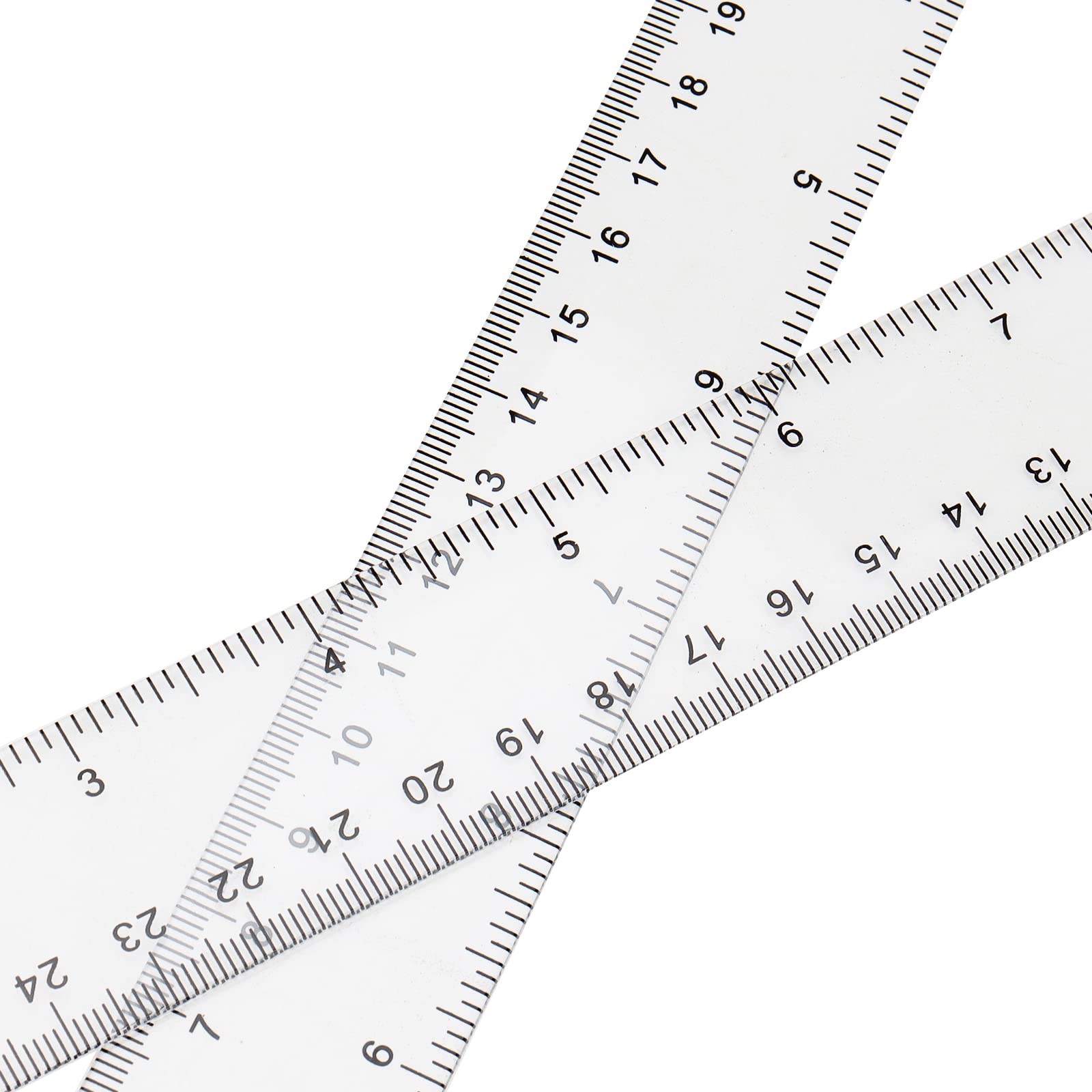 DJJGXAN 30 Cm Plastic Rulers With Centimeters, Folded 15cm Long For Office, Easy To Read Metric Rule Set, 1 Pack - View #5