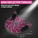 HOMIMP Chew Proof Dog Leash for Medium Large Dogs, Reflective 6 FT Heavy Duty Metal Chain Dog Leashes with Soft Padded Handle, Anti Bite Durable Rope Leashes for Pitbull, Non Chewable