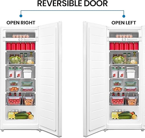 Miniatura 5 de Kenmore - Congelador vertical blanco de 7.0 pies cúbicos de capacidad, refrigeradorcongelador convertible, 5 estantes, listo para garaje,