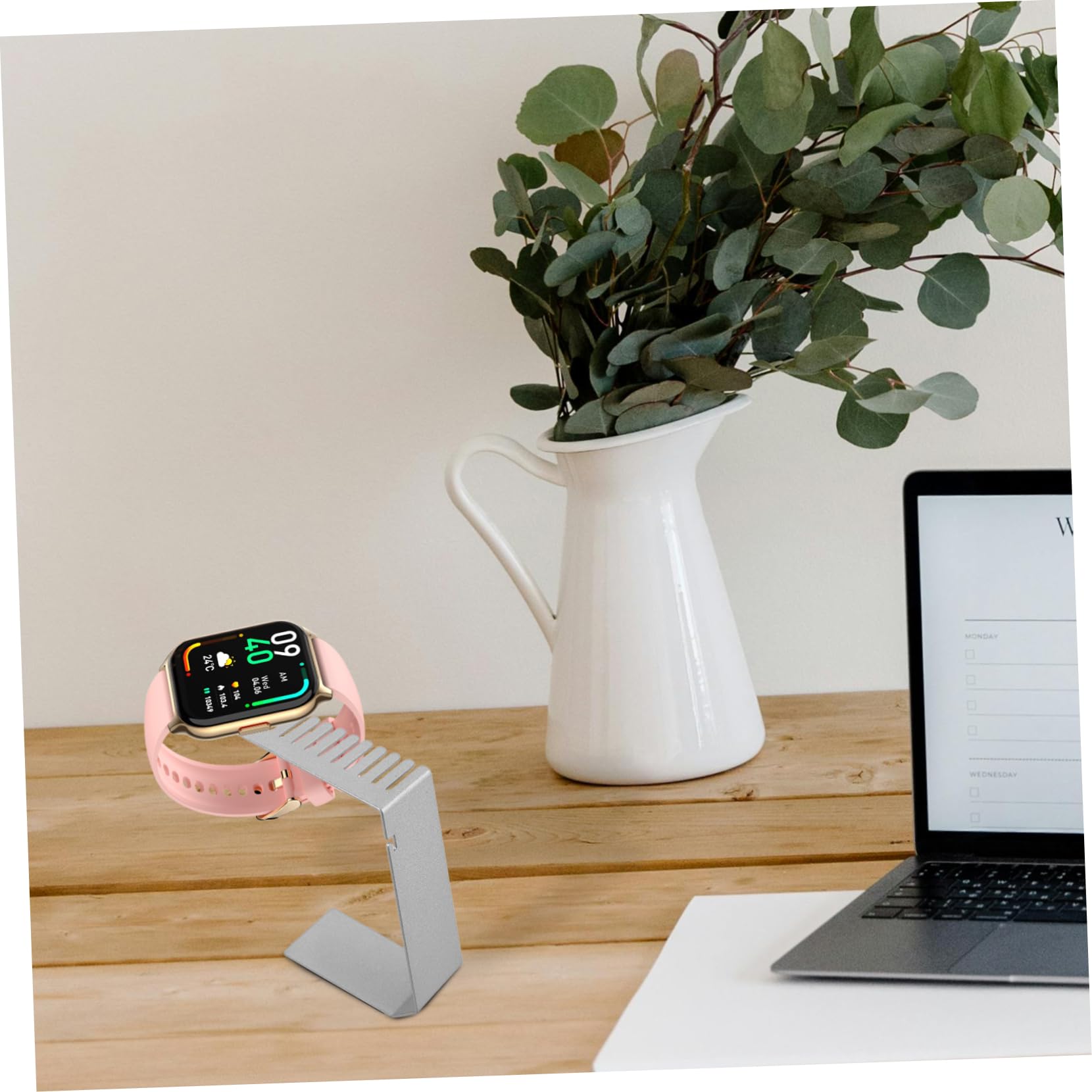 Smartwatch Inossidabile con Cinturini Stazione per Orologi Scrivania Salvaspazio e Ordinata per Accessori