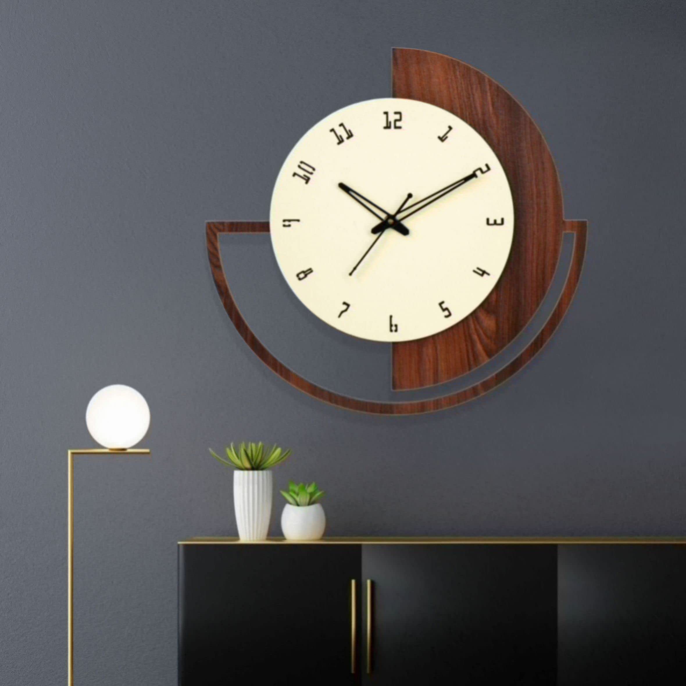 Estron Analog Latest Stylish New Models Wall Clock For Home Living Room Hall Bedroom (Size Height 30 Cm X Width 29 Cm)- Home Decor Medium Size Wall Clock 1009 Qw 01(Wood, Multicolour)