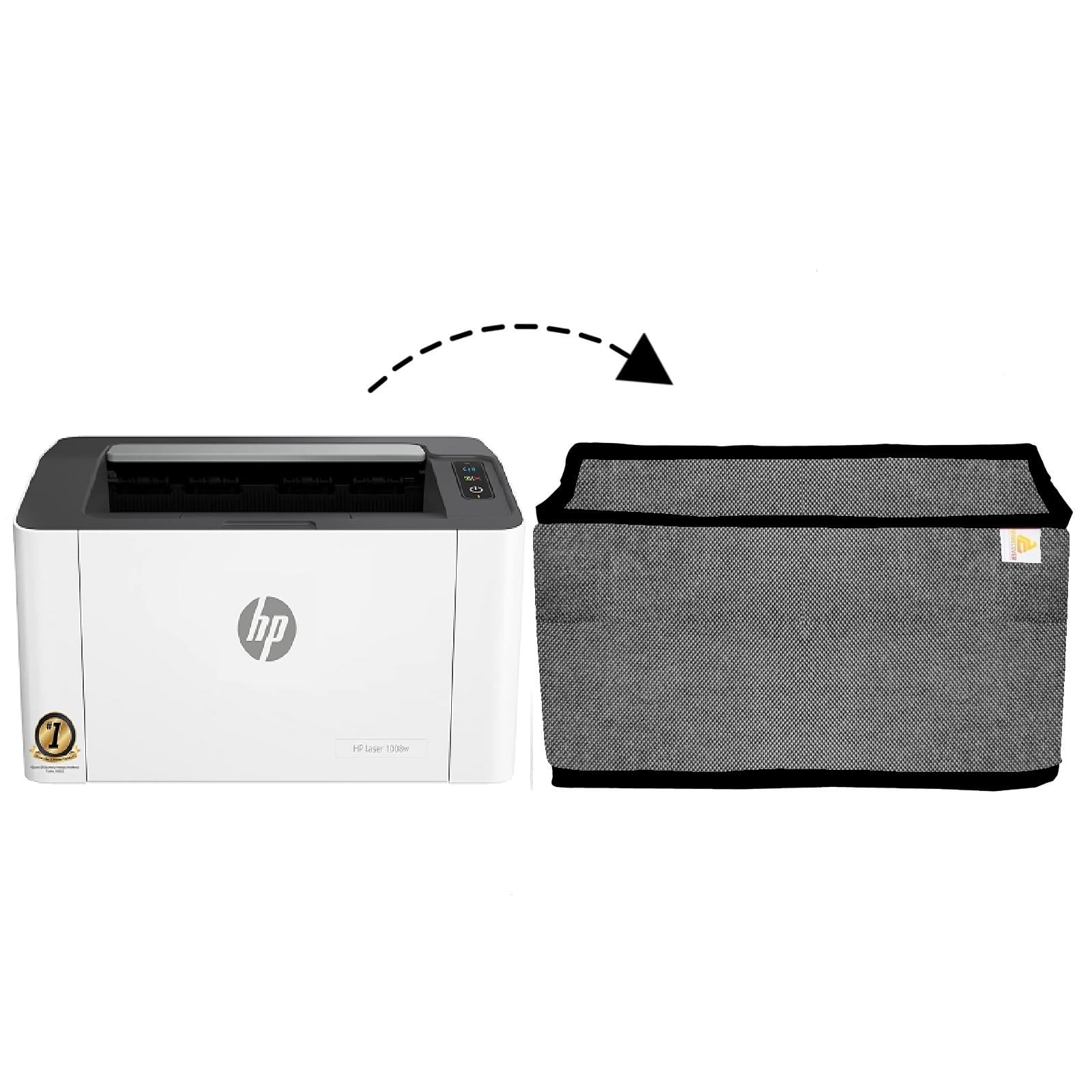 PrimeCover For HP Laserjet 108w Single Function Monochrome Laser Wi-Fi Printer with Utility Pocket Printer Cover (Grey) (B0CVC8VLJS) Amazon Price History, Amazon Price Tracker