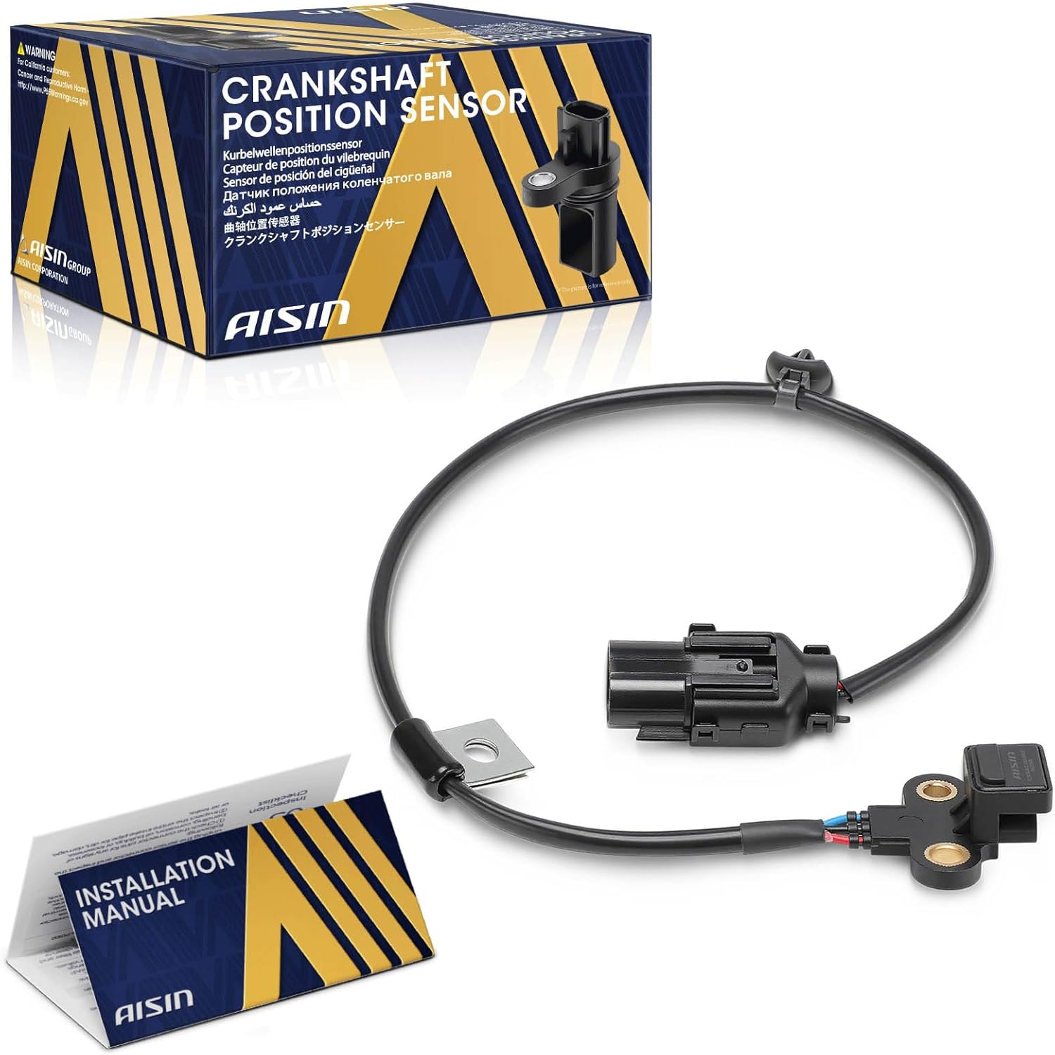 AISIN AFTERMARKET CKSAZ-00352 Engine Crankshaft Position Sensor - Compatible with Kia Sedona Hyundai XG350 2002-2005, XG300 2001-3.0L 3.5L