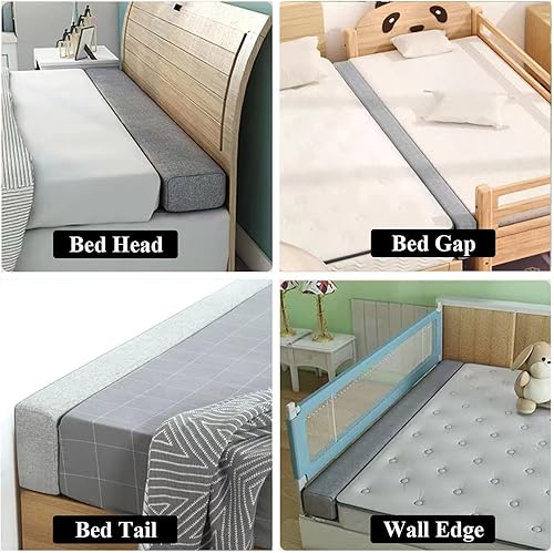 Miniatura 5 de Almohada de cuña de cama para cabecero, almohada de grietas entre el lado de la pared y el extensor de colchón, relleno de huecos de cama, tamaño