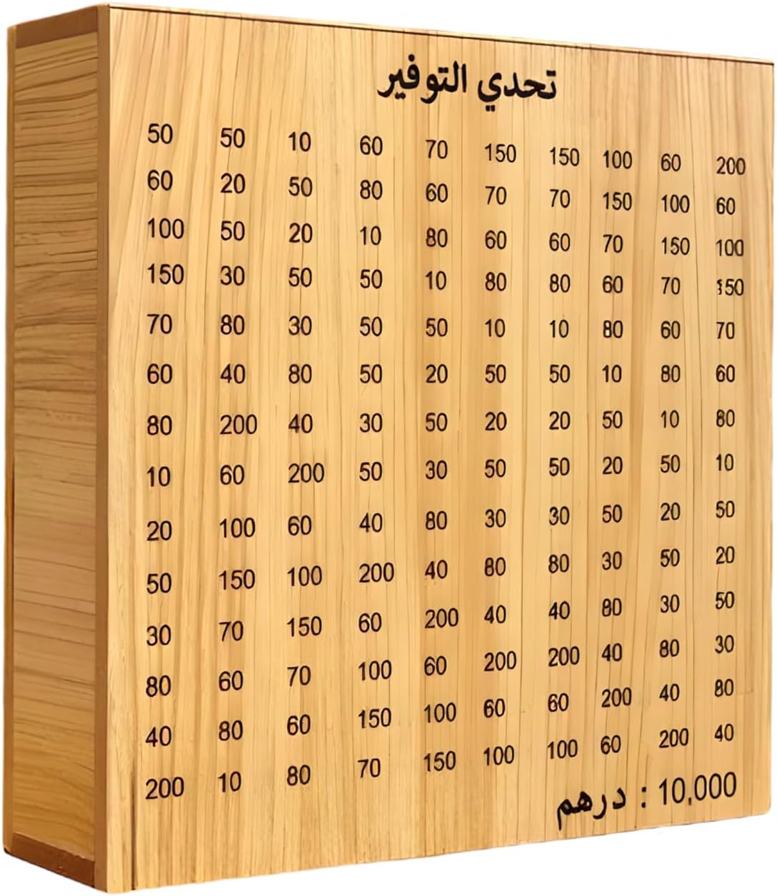 SAVING HOME Money Box With Primium Quality Currency Saving Box for Kids & Adults – Upto 10000 Wooden Money Box Square Shape 30x8x30