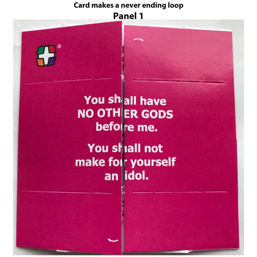Teach Children The 10 Commandments - Easy With This Creative Card - 24 Per Pack. Item 10076