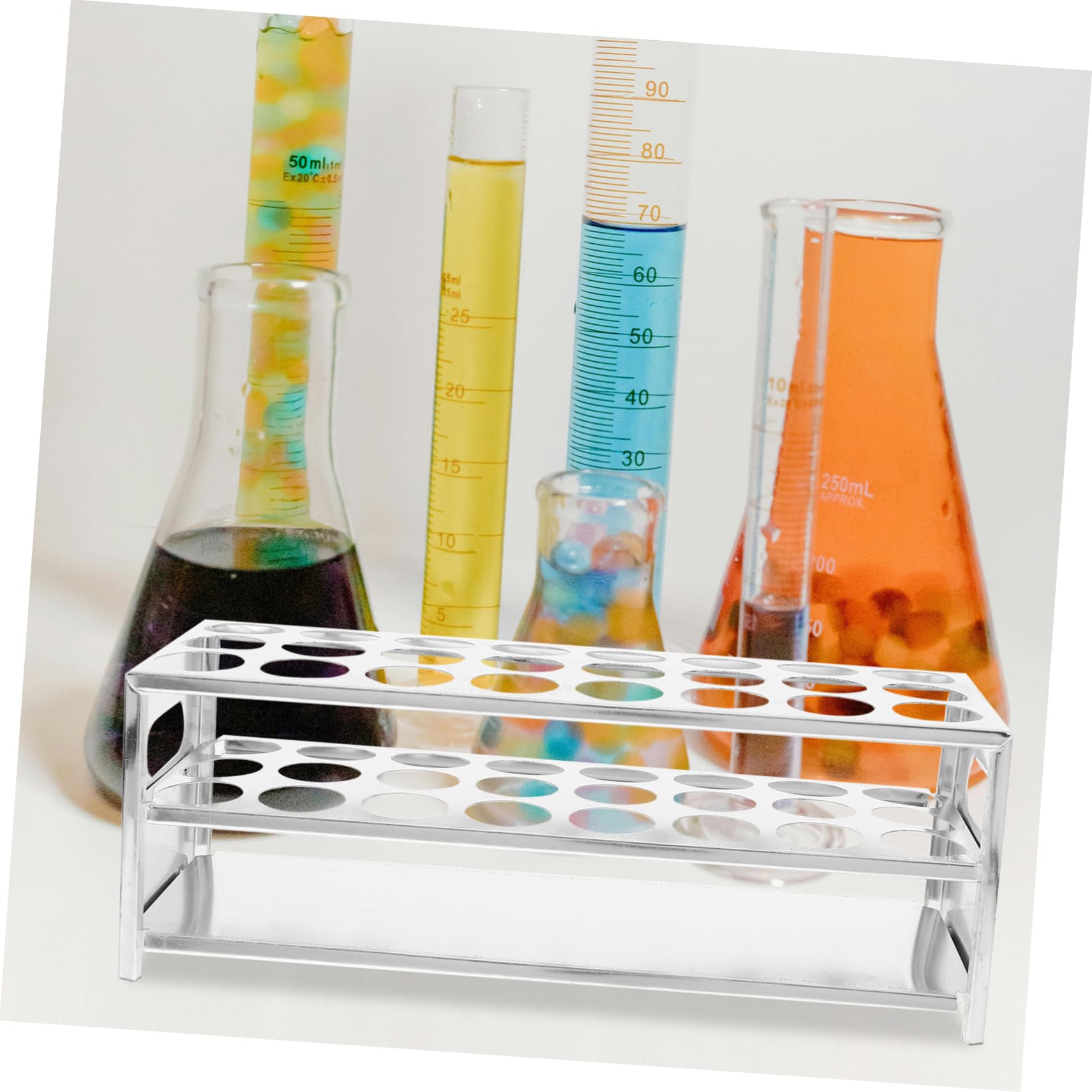 2 Stück Organizer Halter für Reagenzgläser Stabiler Test Tube Display Rack für Chemie Sicherer Schutz bei Zentrifugation für Laborbedarf