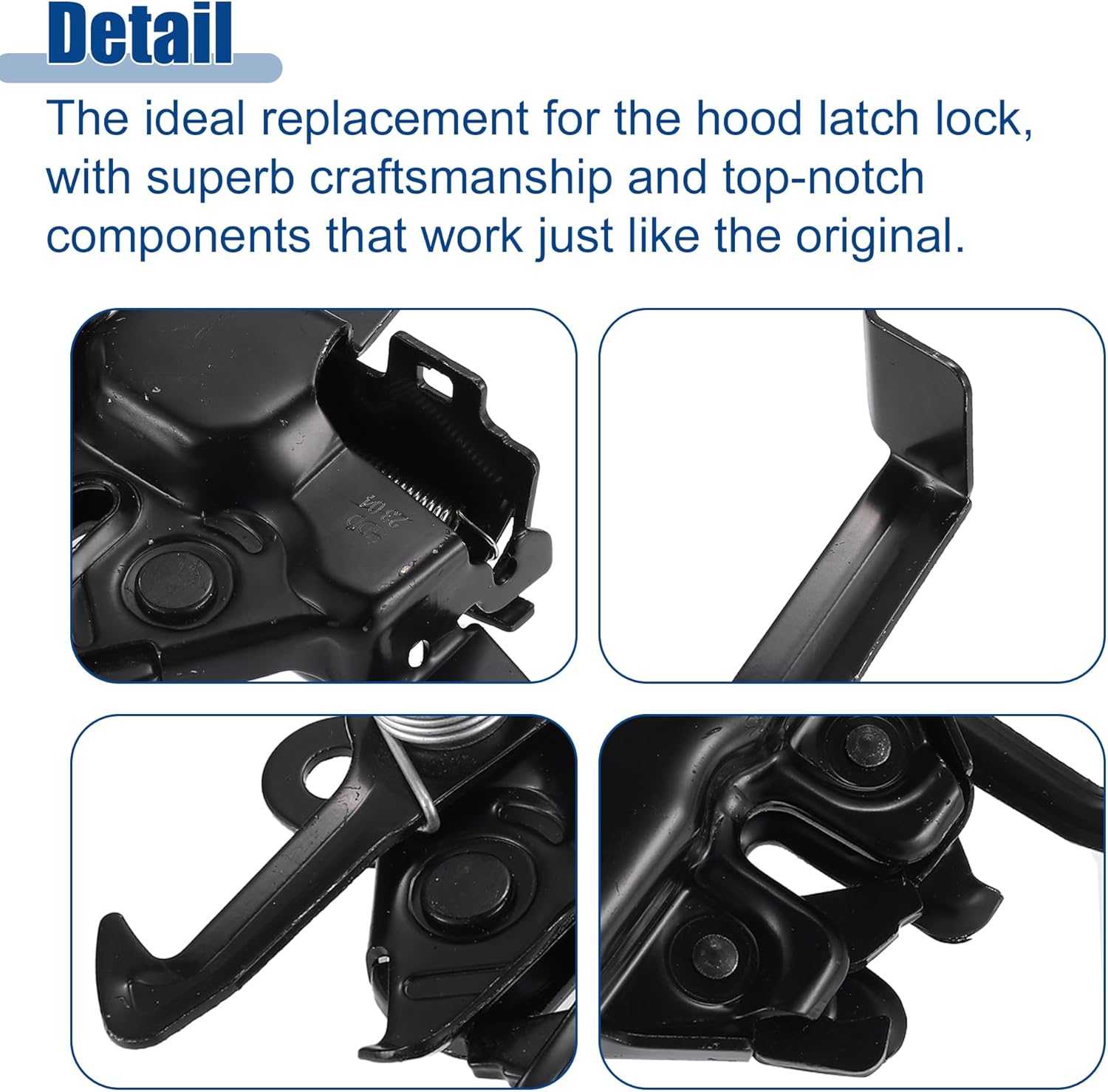 ACROPIX Car Hood Latch Lock Hood Latch Assembly for Toyota Camry 2003-2006 No.53510AA080 - Pack of 1 Black