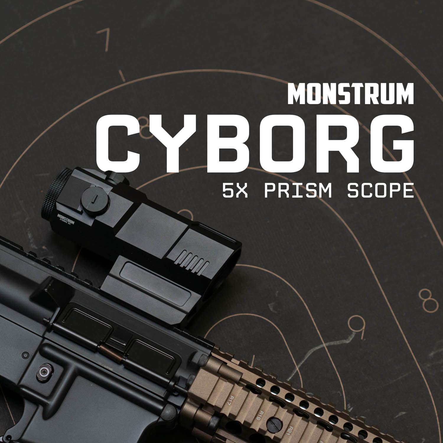 Monstrum Cyborg 5X Prism Scope V2 with Shake Awake | BDC Reticle