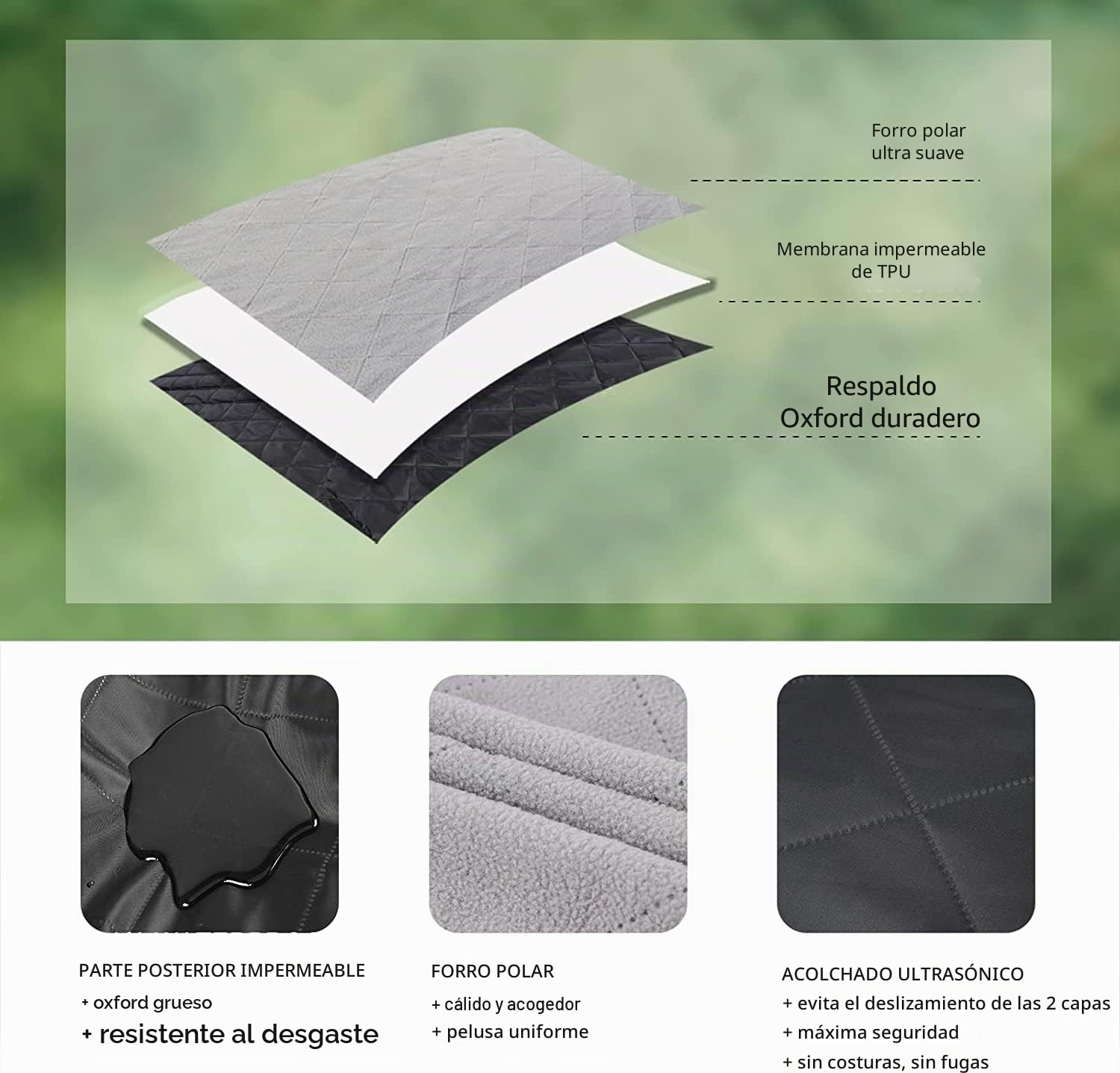ACUSHLA Manta de Picnic Pequeña Ultraligera de Bolsillo, Manta de Camping Portátil, 200 x 145 cm, para Exteriores, picnics, Camping, Viajes, terraza y excursión Familiar (Gris)