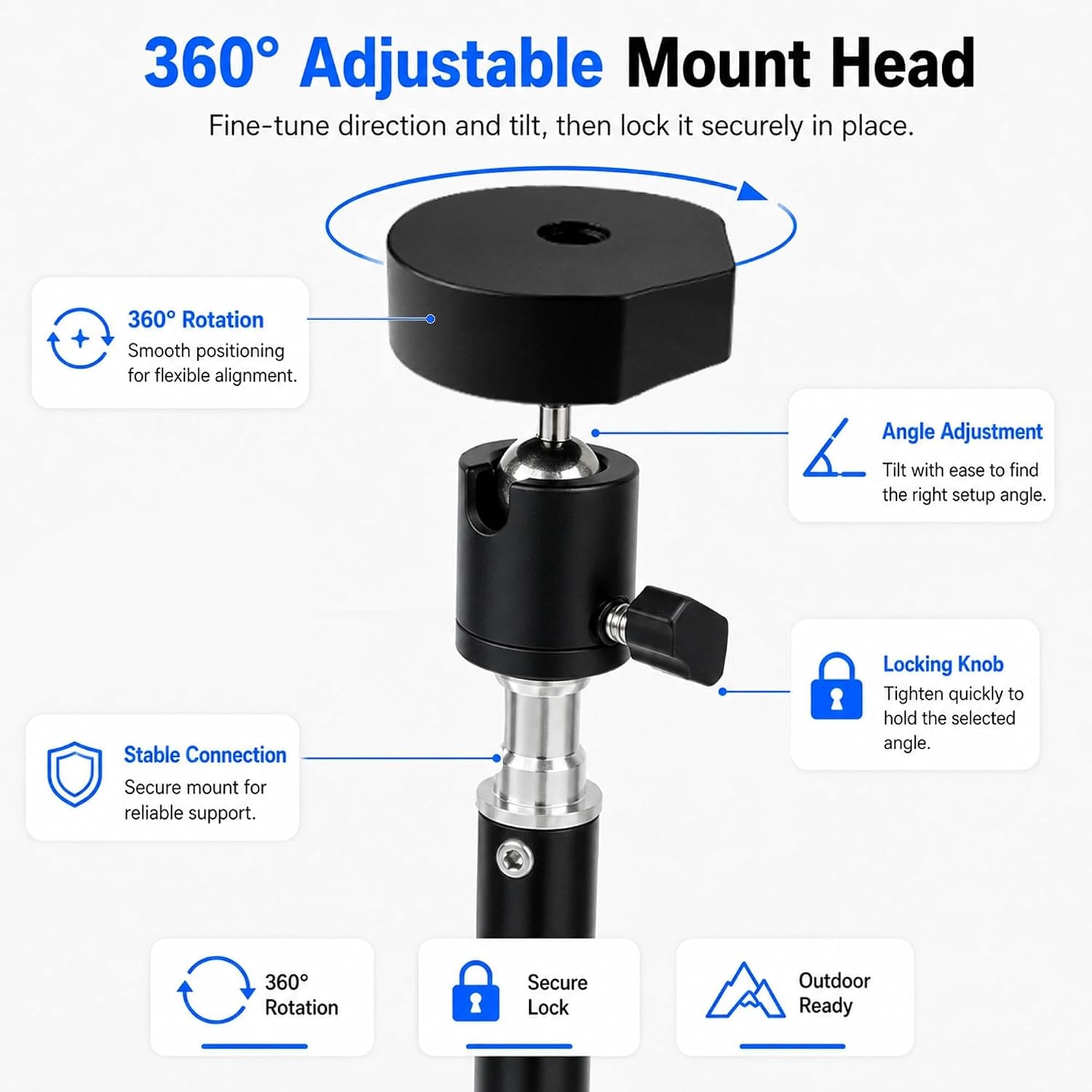 Tripod Mount for Starlink Mini with Adapter Height Adjustable 360° Tilt image 5