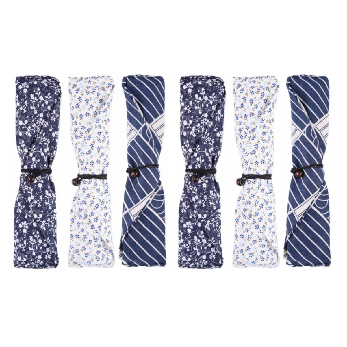 Ciieeo 6Pcs Reusable Cutlery Pouches Portable Utensil Bags for Travel Camping Picnic Chopstick Spoon Storage with Flip Design Multi Function Storage for Forks Spoons and Knives