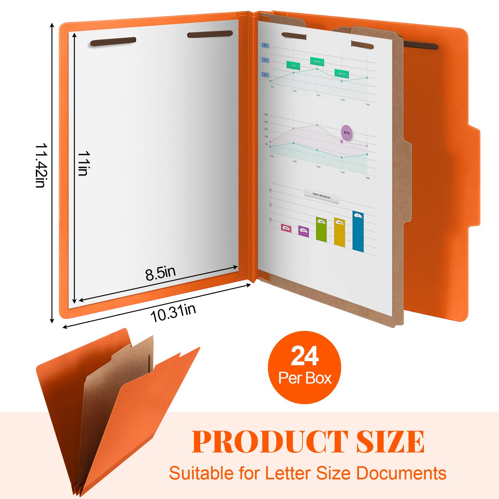 Classification File Folder Insert Employee Folders 24 Pack Classification Folders With Dividers ...