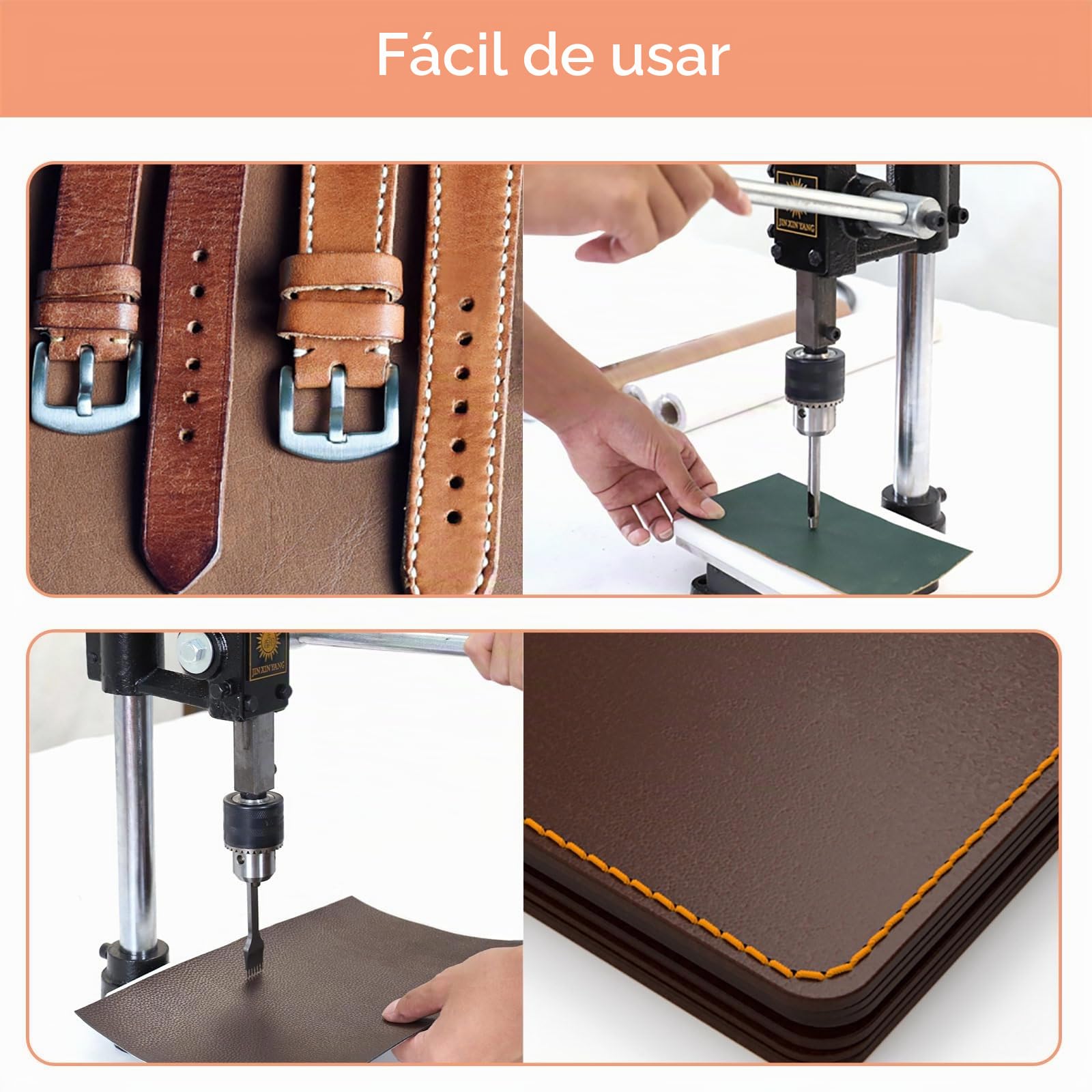Perforadora de mano de cuero, herramienta manual para manualidades y manualidades, estilo D