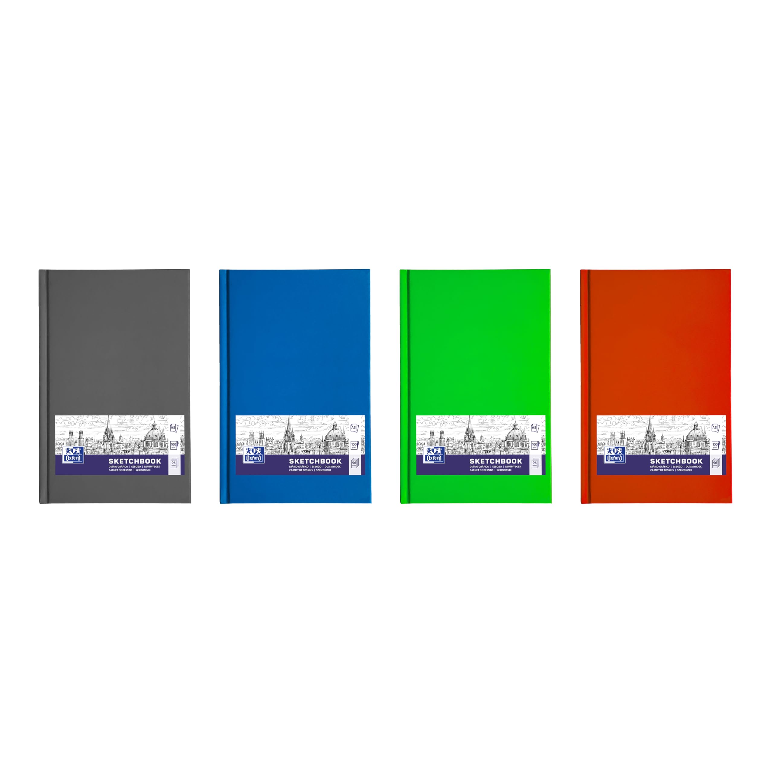 Oxford Artbook A5 Hardback Sketchbook 96 Pages 100 g Assorted Colours, multicoloured - Image 3