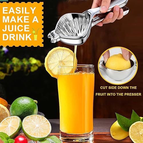 Miniatura 3 de Exprimidor de limón, Exprimidor de limón, Exprimidor de cítricos de mano, Metal Lemon Hand Press, Herramienta de barra exprimidora de lima