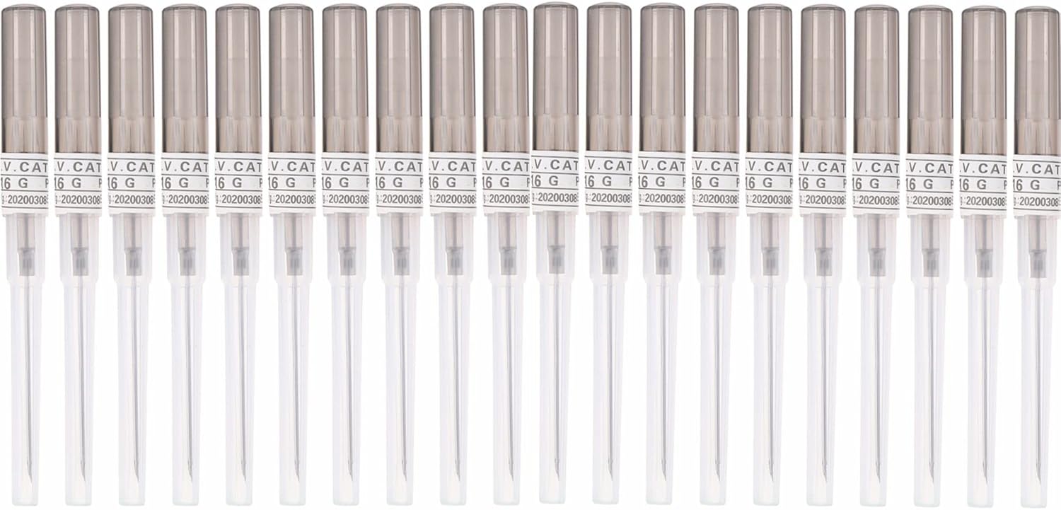 Piercing Needles,20PCS 16G IV Catheter Needles 16 Gauge Disposable Stainless Steel