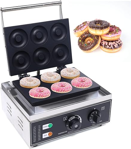 Miniatura 28 de Máquina eléctrica de gofres comercial de 10 piezas, temperatura de 110 V, 122-572 ℉, horneador de gofres belga antiadherente para restaurante y uso